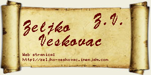 Željko Veškovac vizit kartica